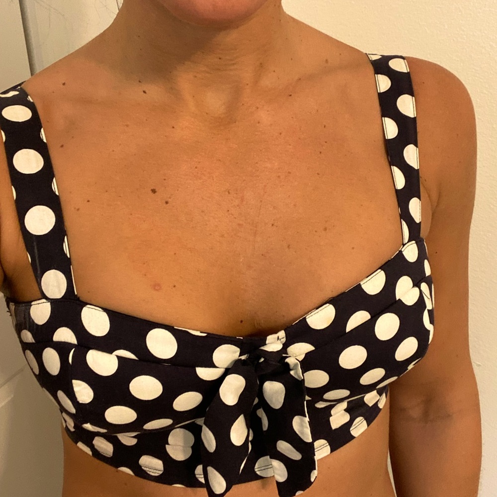 Crop top polka dot size medium